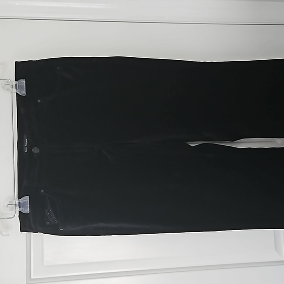 NWT WHITE HOUSE/BLACK MARKET Black Velvet Studded Boot Leg Pants Size 8R - Picture 9 of 16